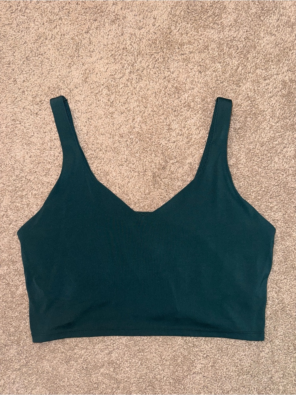 aerie Teal V-Neck Cropped Bralette